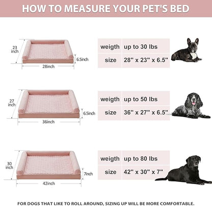 BFPETHOME Dog Beds for Large Dogs, Orthopedic Dog Bed for Medium Large Dogs,Big Waterproof Couch Dog Pet Bed with Removable Washable Cover