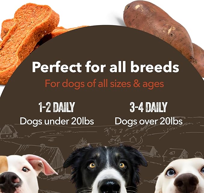 Gaines Family Farmstead Sweet Potato Peanut Butter Topped Dog Bones, All Natural, Grain Free, Dog Treats for All Ages & Breeds, Great for Training and Rewards, Made in USA, 8 Ounce Bag