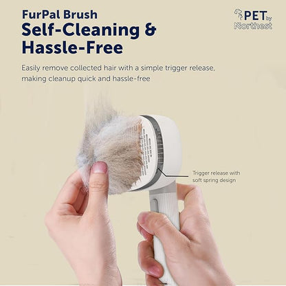 MultiFunctional Pet Brush, Dog Brush for Shedding, Cat Brush for Shedding, Grooming & Hair Removal, Deshedding Dog Brush, Vib Massage, Neg. Ion Tech, UV light for tick detection, pet chase light.