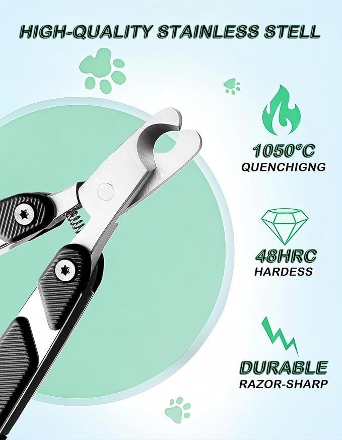 Portable Dog Nail Clippers with Foldable Design Cat Nail Trimmer