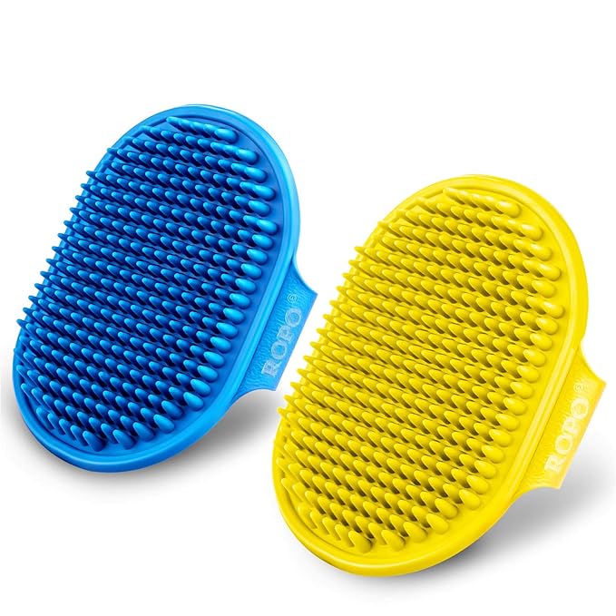 ROPO 2pcs dog brush & 2in1 pet grooming comb for dogs and cats