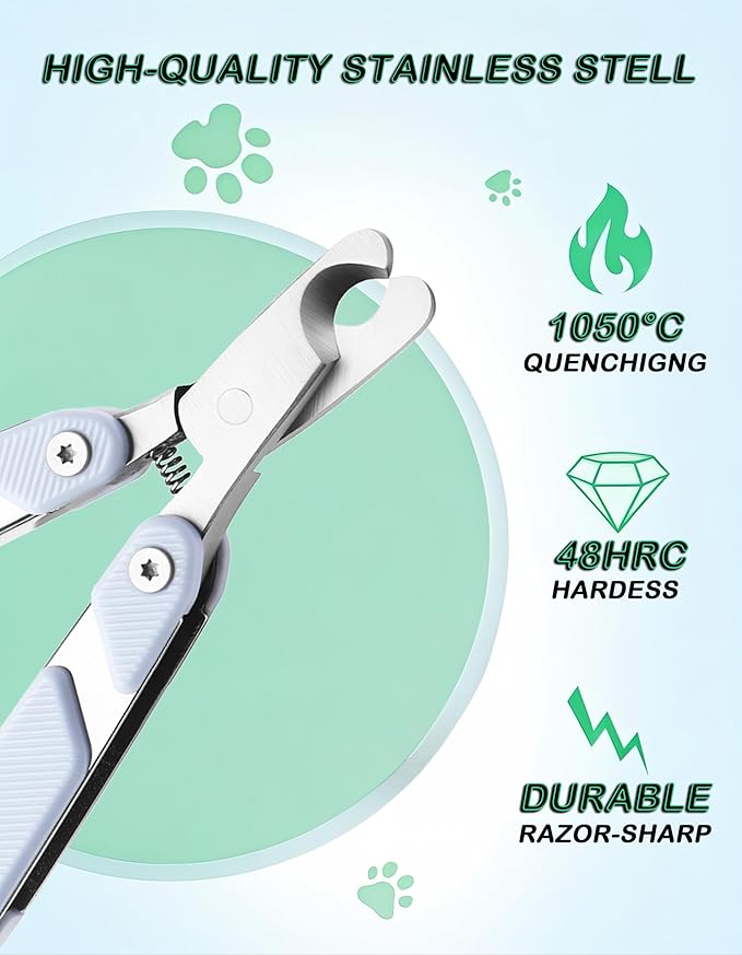 Portable Dog Nail Clippers with Foldable Design Cat Nail Trimmer