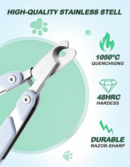 Portable Dog Nail Clippers with Foldable Design Cat Nail Trimmer