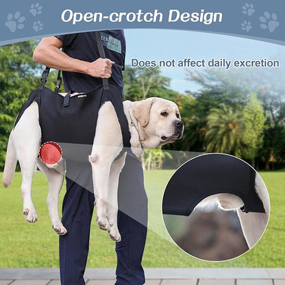 BIGNADO Dog Lift Harness Adjustable Full Body Support Dog Sling Breathable Straps for Assisted Mobility Dog Legs Hip Rehabilitation Lifts for Elderly Disabled Leg Injuries Dogs-M