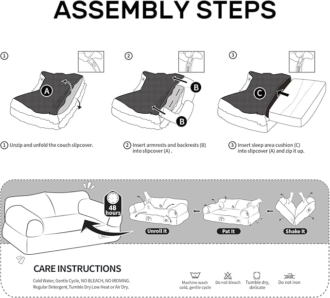 Hollypet Fluffy Plush Dog Cat Pet Couch Soft Calming Sofa Bed for Medium Small Cats and Dogs, Gray, M