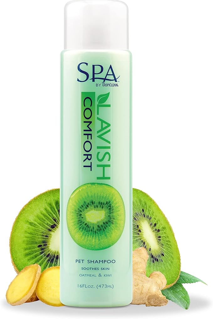 TropiClean SPA Lavish Dog Shampoo | Calming Deodorizing Dog Shampoo | Naturally Derived Salon Grade Ingredients | Made in the USA | 16oz