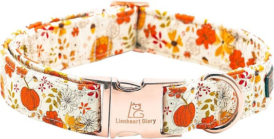 Lionheart glory Dog Collar Halloween Collar Dog Fall Dog Collars, Adjustable Heavy Duty Dog Collar for X-Small Dogs Pumpkin Collar Dog