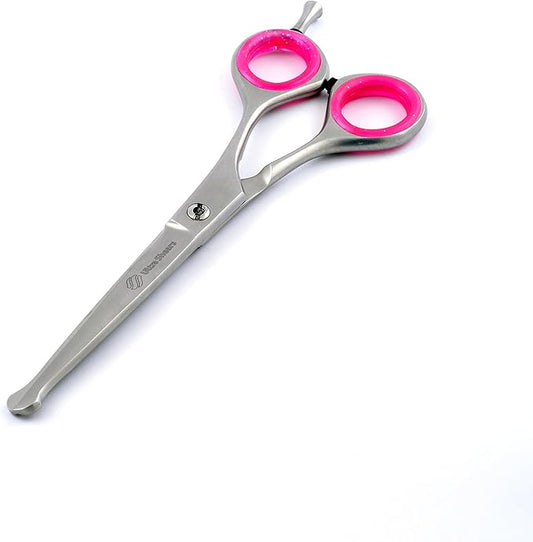 5.5" Dog Face & Paw BALLTIP Grooming Scissors Safety Pet Shears Japanese SS Satin Finish