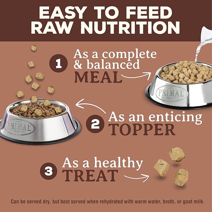 Primal Freeze Dried Dog Food Pronto, Pork; Scoop & Serve, Complete & Balanced Meal; Also Use As Topper or Treat; Premium, Healthy, Grain Free, High Protein Raw Dog Food (25 oz, 2-Pack)