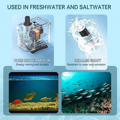 LYPHARD AQUARIUMS 40W Submersible Water Pump Flow 550GPH, High Lift 5.5ft, Ultra Quiet Pond Pumps Aquarium Pump for Fish Tank, Hydroponics, Outdoor Fountain