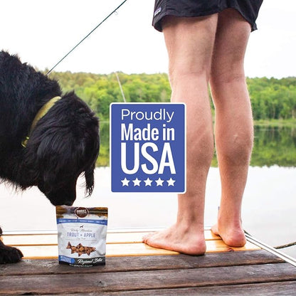 Smart Cookie All Natural Soft Dog Treats - Trout & Apple - Healthy Dog Treats for Allergies, Sensitive Stomachs - Chewy, Grain Free, Human-Grade, Made in The USA - 5oz Bag