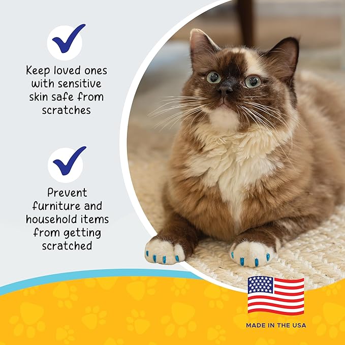 Feline Soft Claws Cat Nail Caps Take-Home Kit, Small, Pink