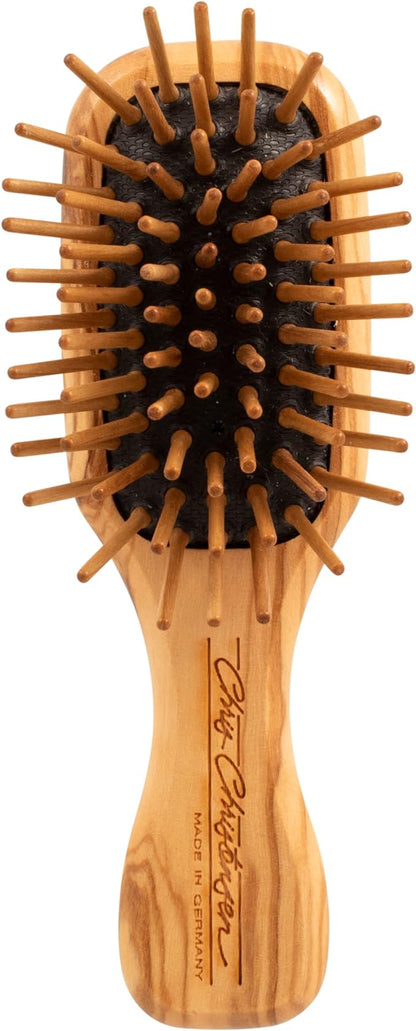Chris Christensen Dog Brush, 20 mm Tiny Tot, Wood Pin Series, Groom Like a Professional, Readl Wood Pins, 100% Static-Free, Redistribute Natural Oils into Coat, Reduces Painful Pulling