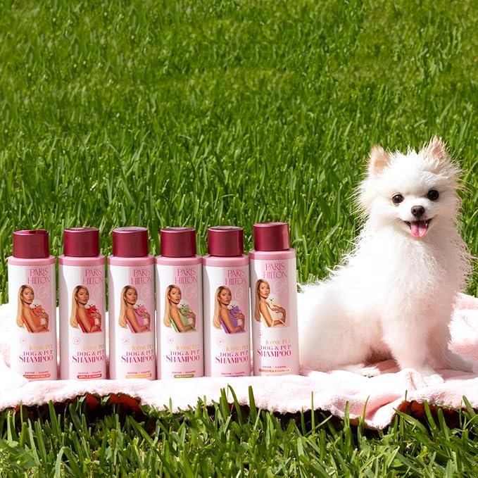 Paris Hilton Dog Shampoo - Fragrance-Free, Sulfate-Free, Vegan & Hypoallergenic for All Dog Breeds, with Oatmeal & Aloe for Healthy Coats & Salon-Quality Grooming, 16oz (480ml)