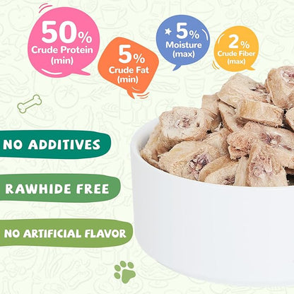 Freeze Dried Chicken Necks, Cat Food Toppers, Dog Treats Raw Healthy Training Treats, Only One Ingredient, High Protein, 4.2 oz
