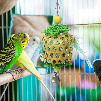Bird Toys for Conures Parakeet, Birds Cage Accessories, Bird Shredding Foraging Toys for Cage