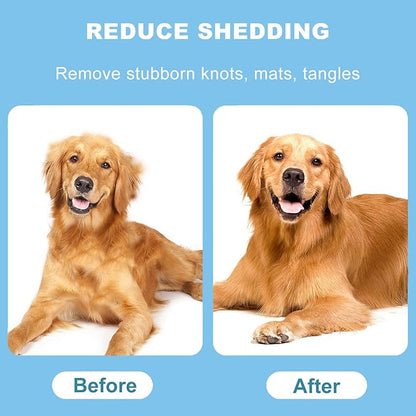 YINGFAN Self Cleaning Slicker Brush for Dogs, Skin Friendly Dog Brush for Shedding, Deshedding Dog Brush for Long Haired and Short Haired Dogs (Sky Blue)