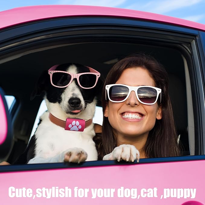 6 Pcs Dog Tag Silencer Dog Tag Holder for Pet Collar Soundless Dog Tag Cover Portable Pet ID Tag Bag Holder Protector for Dogs Cats Pets