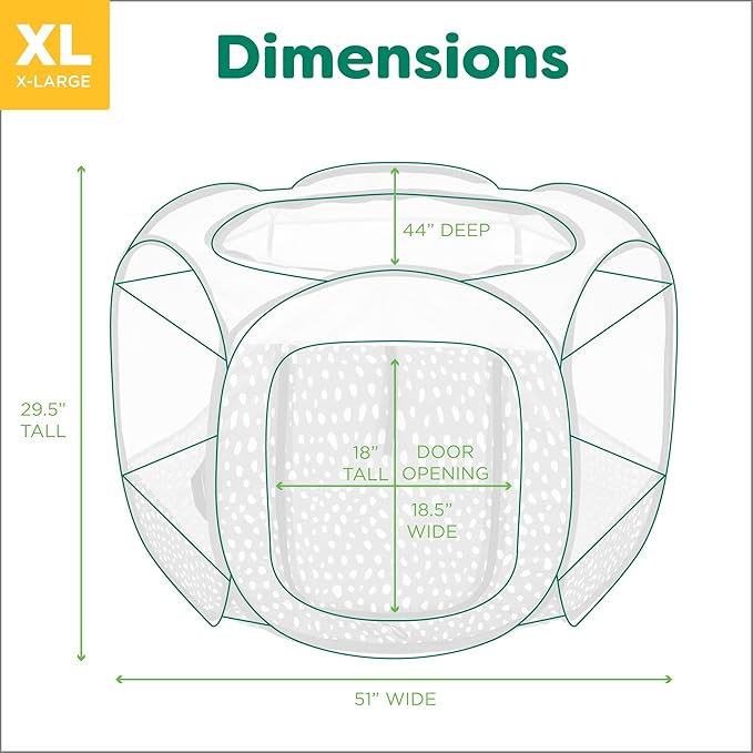 Furhaven Portable Dog Playpen Cat Tent, Pet Playground/Kennel Foldable Indoor Outdoor Zippered Puppy Crate - Gray Pebbles, Extra Large