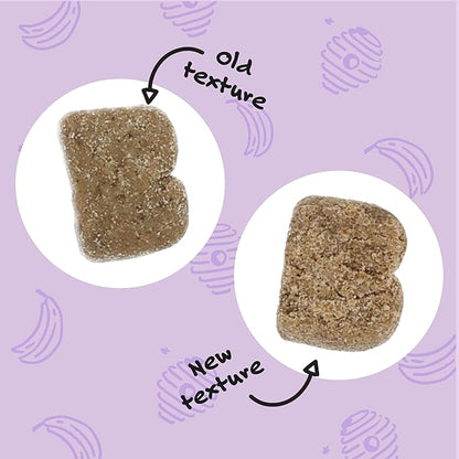 Bocce's Bakery Calming Supplement for Dogs, Daily Chews Made in The USA with Chamomile, Lemon Balm, L-Theanine & Melatonin, Supports Stress, Banana & Honey, 60 ct