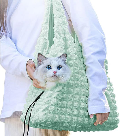 Dog Carrier Sling Cat Purse Carrier Bag Puppy Carrying Bag Pet Body Holder for Small Breeds Daily Use Walking Travel Outdoor, Green