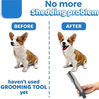 2-in-1 Electric Pet Grooming Comb with Razor, Electric Dog Grooming Comb, Pet Knot Remover for Detangling Long Hair and Fur on Cats and Dogs (1pcs)