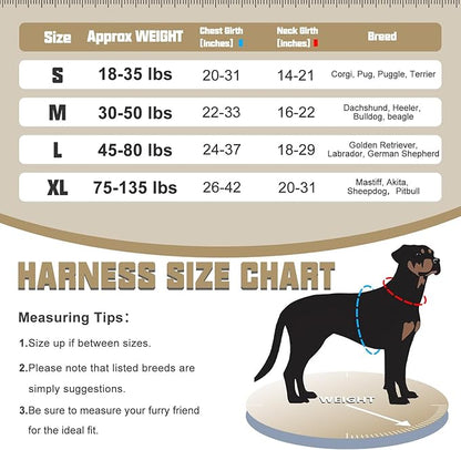 Auroth Tactical Dog Harness for Small Medium Dogs No Pull Adjustable Pet Harness Reflective K9 Working Training Easy Control Pet Vest Military Service Dog Harnesses Army Yellow M