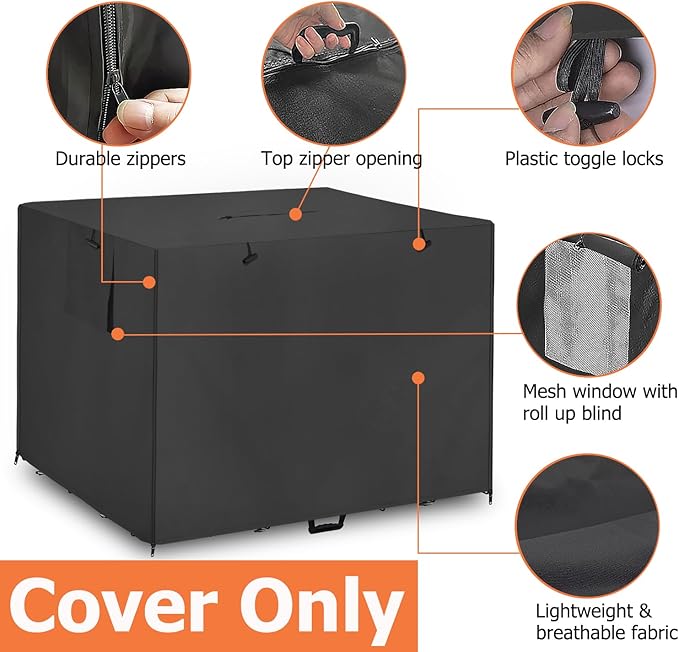 48Inch Wire Dog Crate Cover,Durable Windproof Privacy Polyester Pet Kennel Covers,Breathable Blackout Cover for 1/2/3 Door Dog Cage. (48" L x 30" W x 33" H,Black)