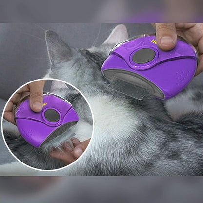 Hertzko Dog Brush 3 in 1 Pet Deshedding, Detangling, and Combing Tool - Removes Loose Undercoat, Mats, and Tangled Hair - Great for Travel! Compact Brush for Dogs, Cats, Horses and Small Animals