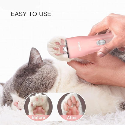 Dog Grooming Kit Clipper for Thick Coat Low Noise Cordless Cat Hair Trimmer Rechargeable Shaver Pet Grooming Tools for Small and Large Animals