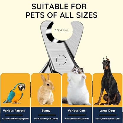 Dog Nail Trimmers Premium Sharp & Safe Dog Nail Clippers Stainless Steel Material Built-in Spring Cat Nail Clipper Cut Nail Like Butter Nail Clippers for Dogs with Nail File and Whetstone
