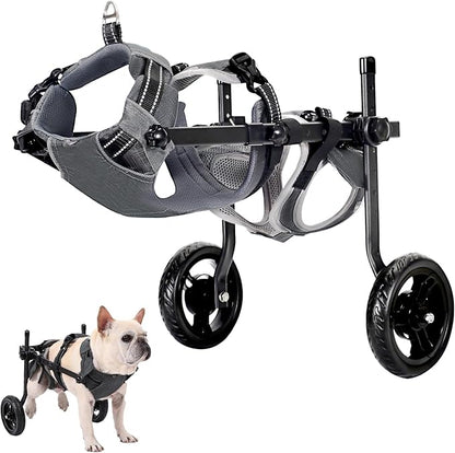 BECEMURU Dog Wheelchair for Back Legs, Doggy/Cat Wheelchair with Disabled Hind Legs Walking, Lightweight with Protective Vest Mobility Aids for Small Pets Hind Limbs (Small)