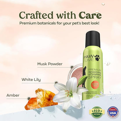 PAWFUME Dog Perfume Spray Long Lasting Scent for Grooming, Show Dog, 4-Pack  Keep Your Pup Fresh All Day  Hypoallergenic, Alcohol-Free, Detangling & Moisturizing  Salon-Quality Dog Cologne Spray