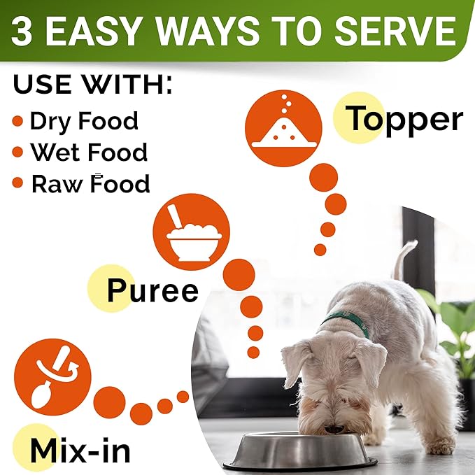 STRELLALAB Pumpkin Powder for Dogs - 16.2oz Powdered High Fiber Supplement and Stool Softener - Upset Stomach, Food Sensitivity - Improve Digestion - 16.2oz Powder