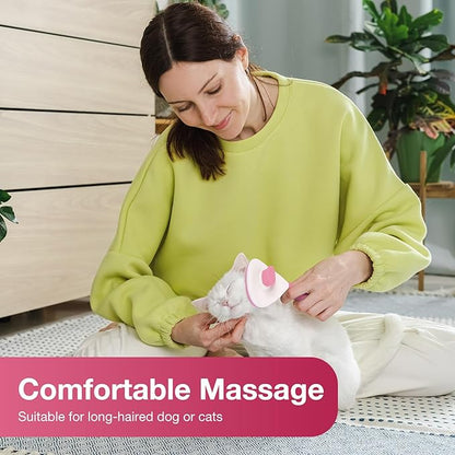 Self Cleaning Slicker Brush for Dogs & Cats, Grooming Dog Brush Cat Brush Haired Dogs, Pet Supplies Accessories, Pink