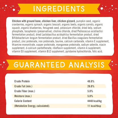 Stella & Chewy's Freeze-Dried Raw Marie's Magical Dinner Dust  Protein Rich, Grain Free Dog & Puppy Food Topper  Cage-Free Chicken Recipe  7 oz Bag