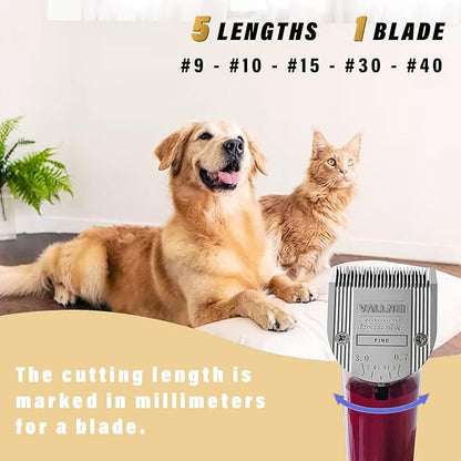3 Pack Detachable Adjustable Pet Dog Grooming Clipper 5-in-1 Blade Compatible with WAHL Professional Animal Blade Arco, Bravura, Chromado, Creativa, Figura, and Motion Pet, Dog, and Horse Clippers