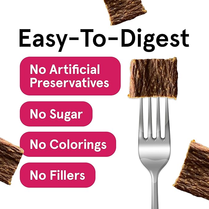 Real Meat Dog Treats - Three 12oz Bag of Bite-Sized Air-Dried Lamb & Venison Jerky for Dogs - Grain-Free Jerky Dog Treats with 95% All-Natural, Human-Grade, Free-Range, Grass Fed Lamb & Venison