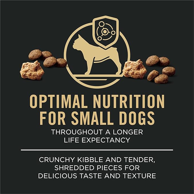 Purina Pro Plan Small Breed Dry Dog Food Shredded Blend Lamb and Rice Formula with Guaranteed Live Probiotics - 18 lb. Bag