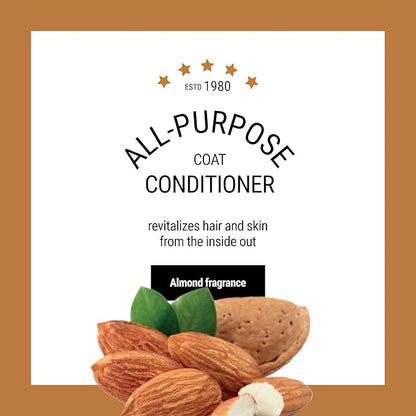 All-Purpose Coat Dog Conditioner, 1 Gallon - All Natural Ingredients, Handcrafted, Loosens Tangles and Eliminates Static, Aids in DeShedding, Professional Grade Grooming Formula