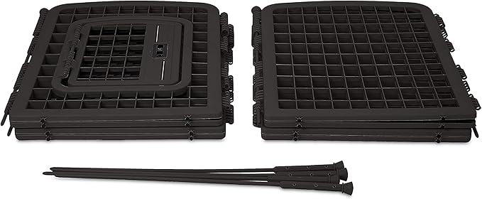 Amazon Basics 8-Panel Octagonal Plastic Pet Pen Fence Enclosure With Gate - 34 inches, Black