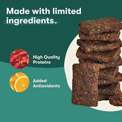 Jinx Tenders Beef Jerky Dog Treats, All Natural Ingredients, Soft and Chewy, Low-Calorie, Slow-Smoked Beef & Liver, No Fillers, 5oz, 6 Pack