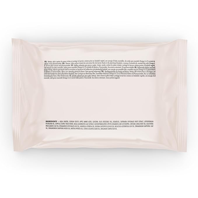 Dermoscent ATOP 7 Wipes for Dogs and Cats | Soothing Cleansing Care for Sensitive Skin | Travel-Friendly