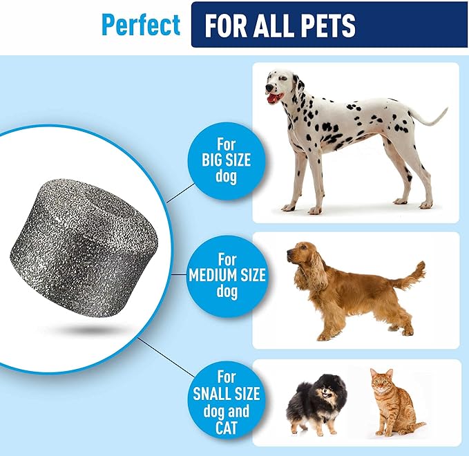 Dog Nail Grinder Replacement Head - Pet Nail Grinder Diamond Tip for Paws- 2 Pack Professional Dog Claw Grinder Bits Replaceable Diamond Nail Grinder Wheel (Short)