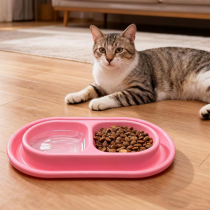 Cute Kitten Starter Kit, Small Cat Litter Box, Litter Scoop, Double Dish Feeding Bowl, Adjustable Cat Collar with Bell, Cat Mouse Toy,Low Entry Baby Kitten Training, First Catty Owner Essentials