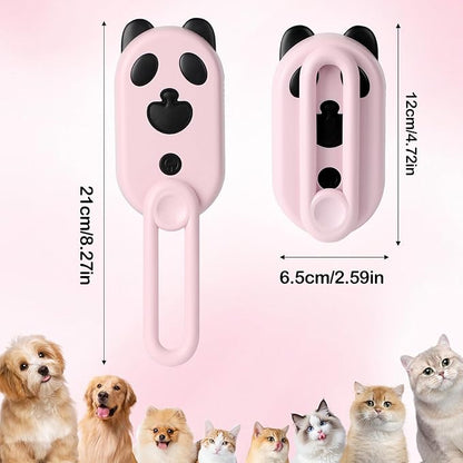 2025-NEW Cat Steam Brush for Shedding, 4 in 1 Brushs with Foldable Handle, Steam Brushs for Cats,Water Brush for Cat, Pet Spray Hair Removal Comb,magic wand for pet hair (pink)