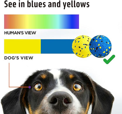 Dog Balls Upgraded Durable Tennis Ball, 5.3''Dog Toys Tennis Balls for Aggressive Chewers, More Biting-Proof Atom Teething Balls Dog Chew Toys for Large Medium Small Dog and Puppies, 3 Pack