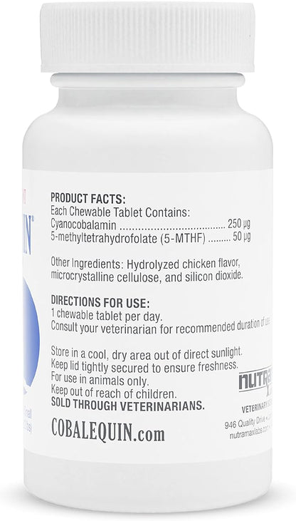 Nutramax Cobalequin B12 Supplement for Cats and Small Dogs, 45 Count (Pack of 1)