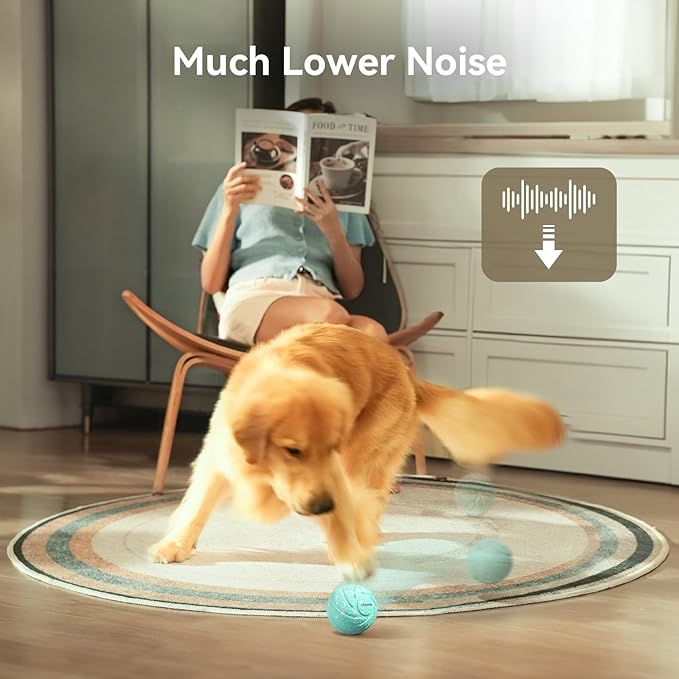 Cheerble [2025 Upgrade Smart Interactive Dog Toys,Wicked Ball AIR,3 Interactive Modes,Self Moving Bouncing Rotating Ball,E-TPU Material,IPX7 Waterproof,Active Rolling Ball for Medium and Large Dogs