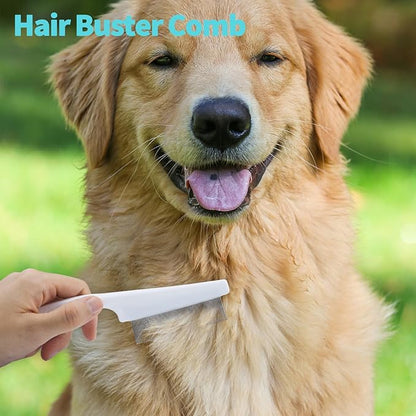 6 Pcs Pet Multifunctional Knotting Comb for Dogs, Cats, Puppies, and Rabbits, Plastic Grooming Comb for Hair Shedding and Tangle Removal